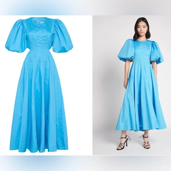 Aje | Dresses | Aje Cerulean Falling Water Cut Out Midi Dress Size 8 Au4 Us  Rrp 595 | Poshmark